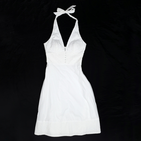 White House Black Market Dresses & Skirts - White House Black Market Eyelet Halter Dress
